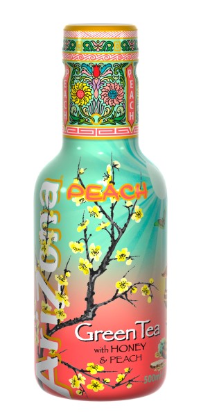 AriZona Green Tea Original with Honey and Peach 500ml PET
