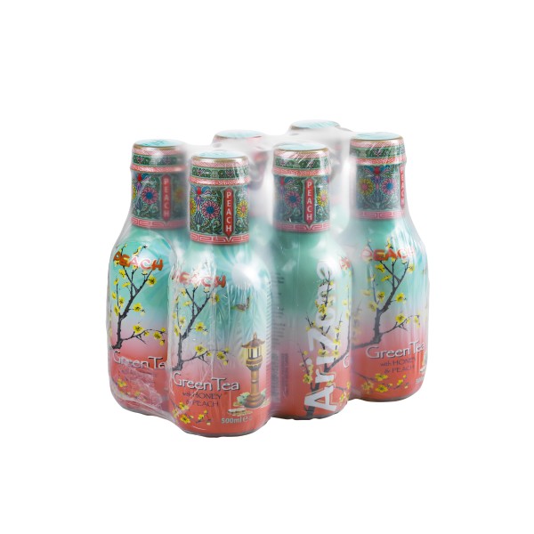 AriZona Green Tea Original with Honey and Peach 6x500ml PET