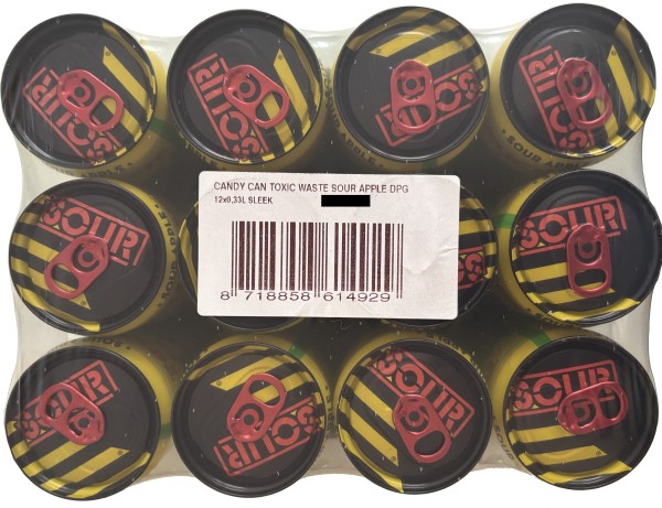 CANDY CAN TOXIC WASTE SOUR APPLE 12er Tray