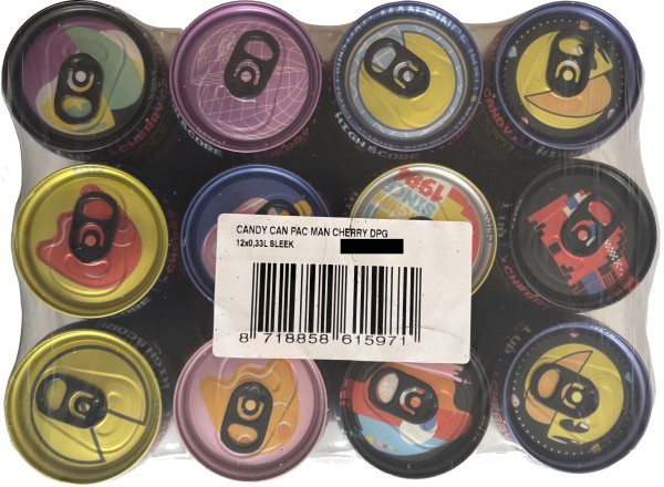 CANDY CAN PAC-MAN CHERRY 12er Tray